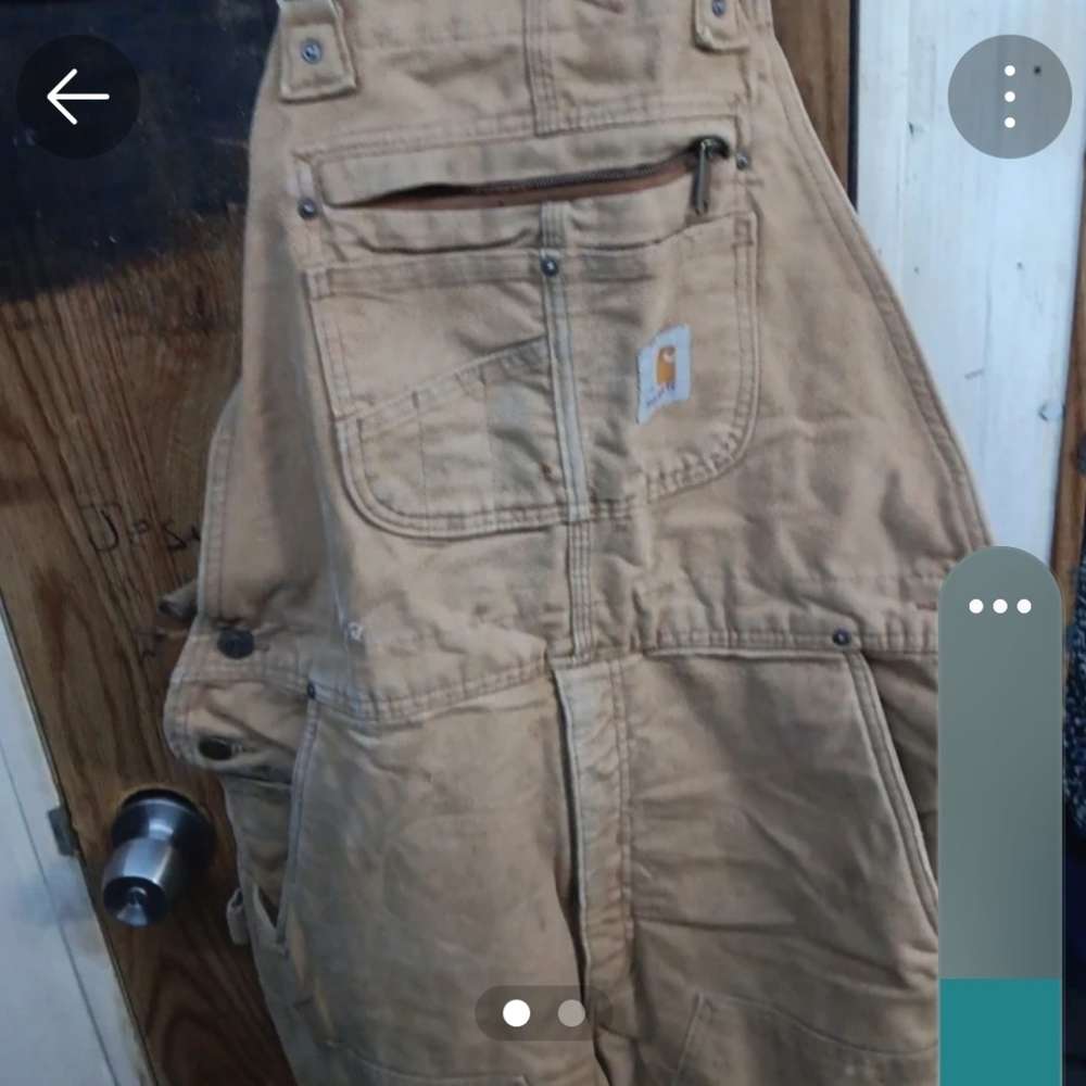 Carnhartt combo winter suit xl coat and 42-34 lined overall brown
